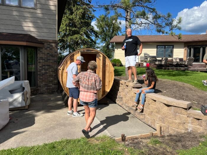 4 Person Barrel Sauna | Home Sauna | 6' x 6' | Cedar Sense - Image 23