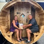 8 Person Barrel Sauna with Front Porch | Outdoor Sauna | 7' x 10' | Cedar Sense - Image 5