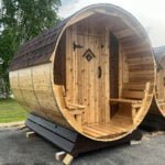 8 Person Barrel Sauna with Front Porch | Outdoor Sauna | 7' x 10' | Cedar Sense - Image 8