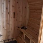 8 Person Barrel Sauna with Changing Room | Wet Sauna | 7' x 12' | Cedar Sense - Image 9