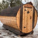 6 Person Barrel Sauna with Changing Room | Steam Sauna | 6' x 12' | Cedar Sense - Image 16