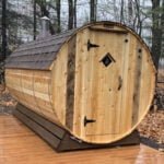 6 Person Barrel Sauna with Changing Room | Steam Sauna | 6' x 12' | Cedar Sense - Image 15