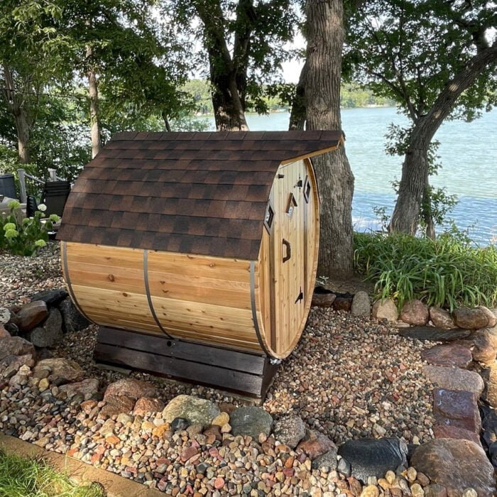 4 Person Barrel Sauna | Home Sauna | 6' x 6' | Cedar Sense - Image 3