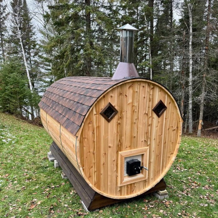 6 Person Cedar Barrel Sauna | Cedar Sauna | 6' x 8' | Cedar Sense - Image 14