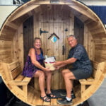 outdoor barrel sauna