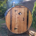 outdoor barrel sauna