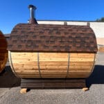 outdoor barrel sauna