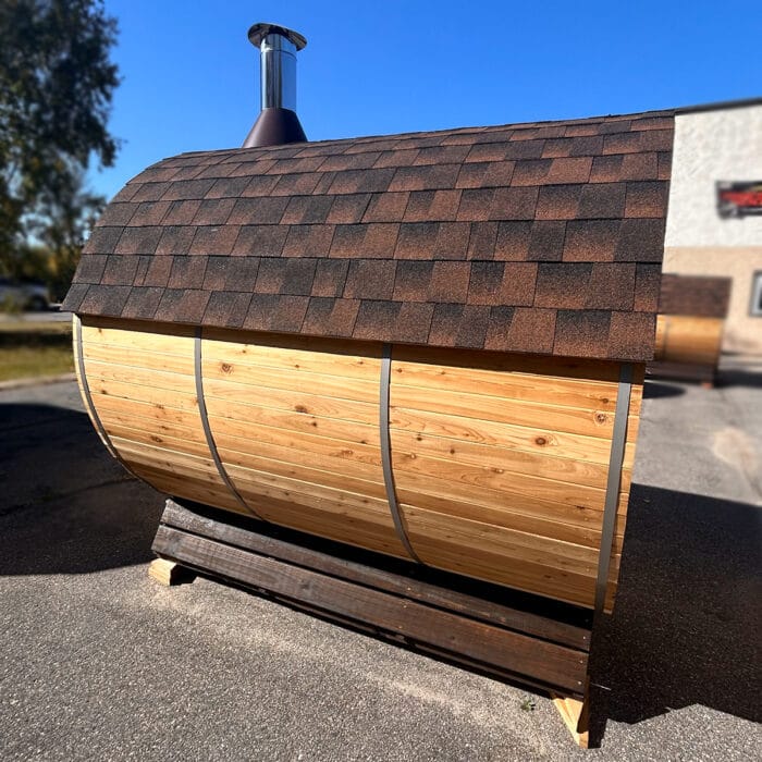 6 Person Barrel Sauna | Best Outdoor Sauna | 7' x 6' | Cedar Sense - Image 5