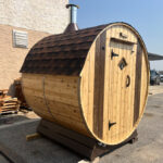 6 Person Barrel Sauna | Best Outdoor Sauna | 7' x 6' | Cedar Sense - Image 2