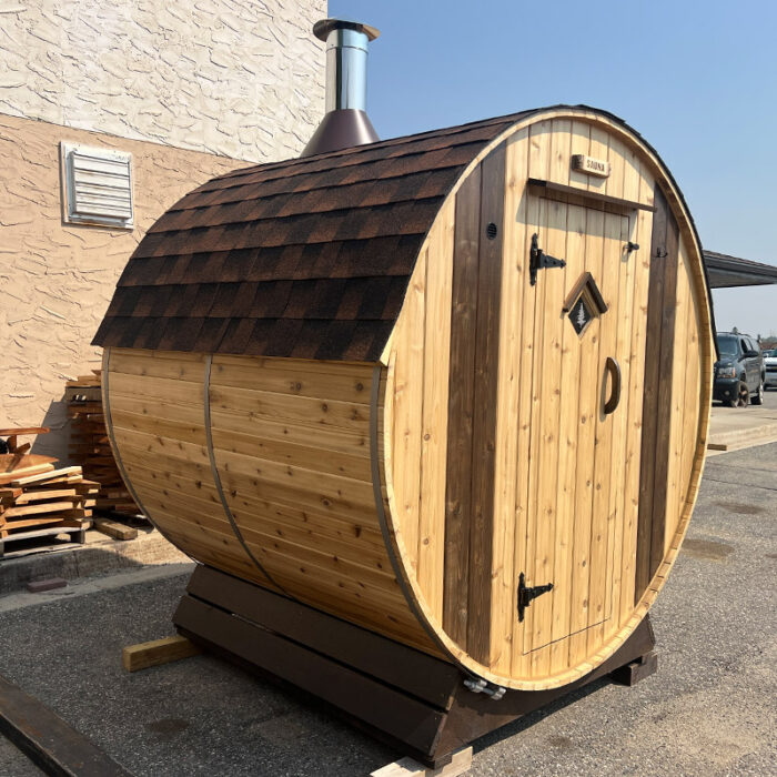 6 Person Barrel Sauna | Best Outdoor Sauna | 7' x 6' | Cedar Sense - Image 2