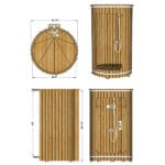 outdoor shower dimensions