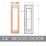 24inch wood door sauna