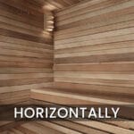 horizontal board indoor sauna