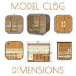 4 Person Outdoor Backyard Sauna Kit | SaunaLife Sauna Cube | 7.5' x 6' | 185 cu. ft - Image 10