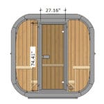 6 Person Thermowood Sauna Kit | SaunaLife Outdoor Cube Sauna | 8.5' x 8' | 382 cu. ft - Image 10