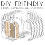 6 Person Thermowood Sauna Kit | SaunaLife Outdoor Cube Sauna | 8.5' x 8' | 382 cu. ft - Image 9