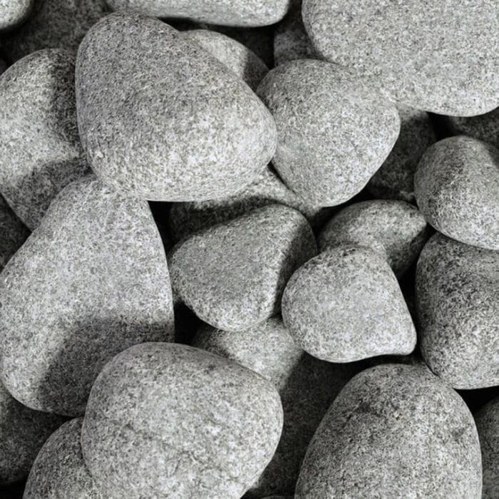 sauna with hot rocks