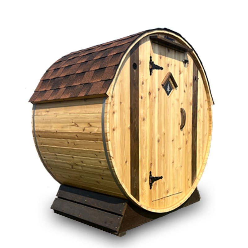 setri barrel sauna _ 6x4 _ 2 person _ main pic _ shadow 1 top barrel sauna