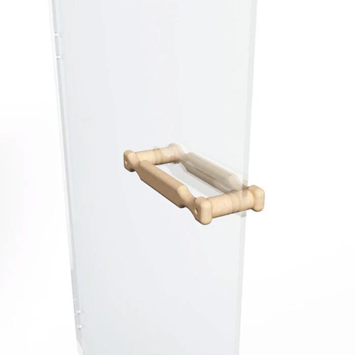 Frameless Glass Sauna Door | 36" x 82.75" Door | Hand-Crafted Wooden Door Handle - Image 3