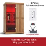 2 Person Infrared Sauna | Finnmark FD-2 Full-Spectrum | Home Sauna - Image 24