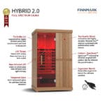 2 Person Infrared Sauna | Finnmark FD-2 Full-Spectrum | Home Sauna - Image 13