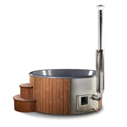 6 person wood fired hot tub