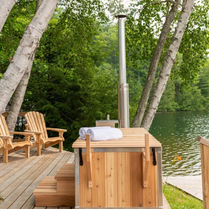outdoor hot tub