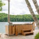 wood hot tub