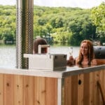 wooden hot tub