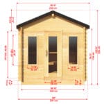 6 Person Outdoor Sauna Cabin | Georgian Collection | Canadian Timber Cedar Sauna | 390 cu. ft - Image 13