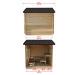 6 Person Outdoor Sauna Cabin | Georgian Collection | Canadian Timber Cedar Sauna | 390 cu. ft - Image 15