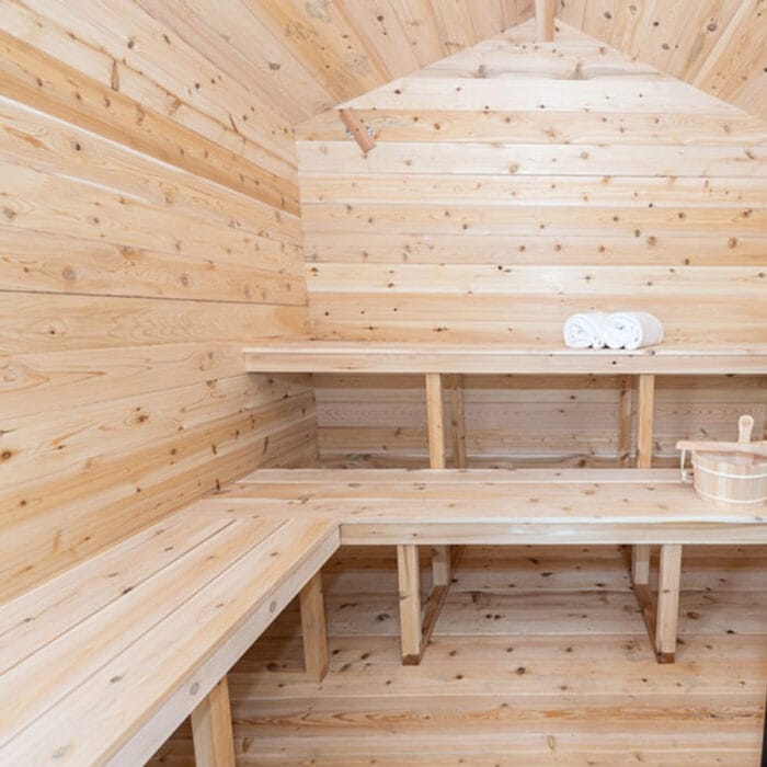 6 Person Outdoor Sauna Cabin | Georgian Collection | Canadian Timber Cedar Sauna | 390 cu. ft - Image 7