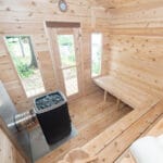 6 Person Outdoor Sauna Cabin | Georgian Collection | Canadian Timber Cedar Sauna | 390 cu. ft - Image 10