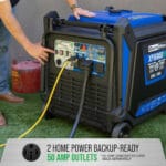 XP16000iH heavy-duty wheels and frame for portable off-grid power use