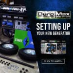 XP4500iH generator placed outdoors on grass for off-grid setup