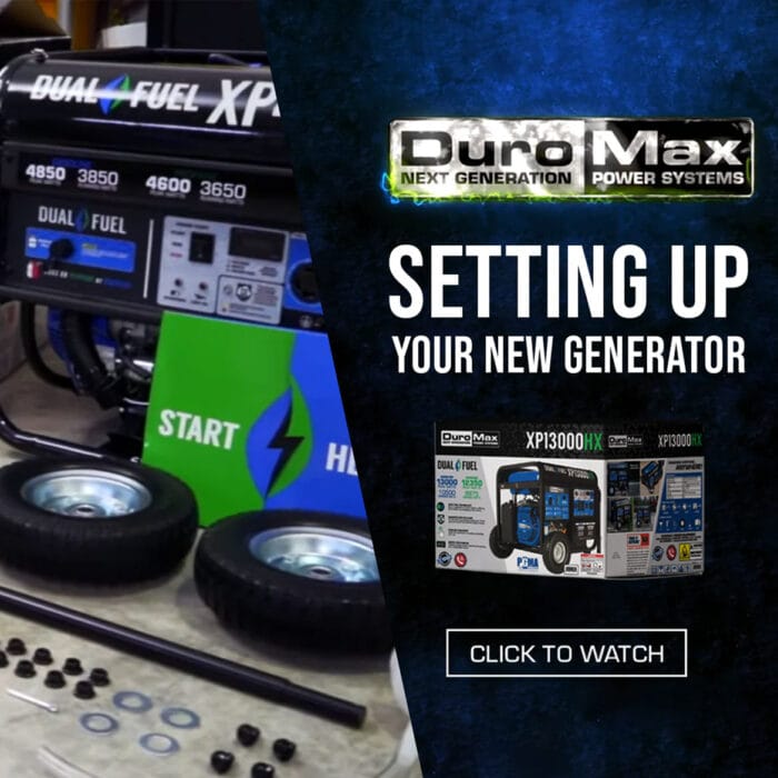 XP4500iH generator placed outdoors on grass for off-grid setup