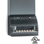 Side angle of the Saunum AirSolo 70 highlighting its minimalist black finish.
