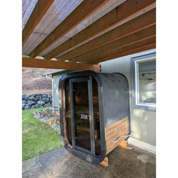 2 Person Outdoor Home Sauna Kit | SaunaLife Mini Cube Sauna | 4.5 x 4.25' | 98 cu. ft - Image 11