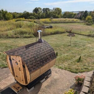 barrel sauna _ exterior _ 1