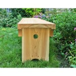 Top-down view of durable 5' Cedar 1805 Bench, highlighting smooth contoured edges and sturdy construction in this wooden bench for gardens or terraces
