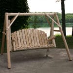 Outdoor cedar swing for lawn use