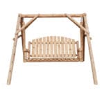 Natural cedar swing with log arms