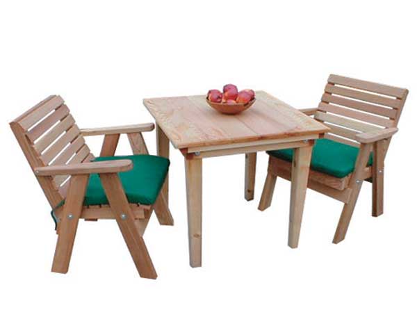 Dining_Sets_467 Cedar Classic Dining Set | Wooden Dining Table | 3 Piece Set - Image 1