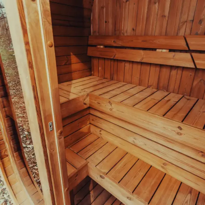 fully assembled cube sauna delivered on site