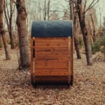 MandeSpa cube sauna front view