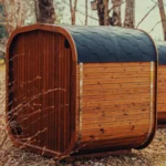 cedar cube sauna at wellness retreat