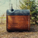 ThermoWood sauna with moisture-resistant properties