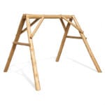 Cedar log swing frame with A-frame design