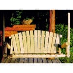 Close-up of log swing joints and finish