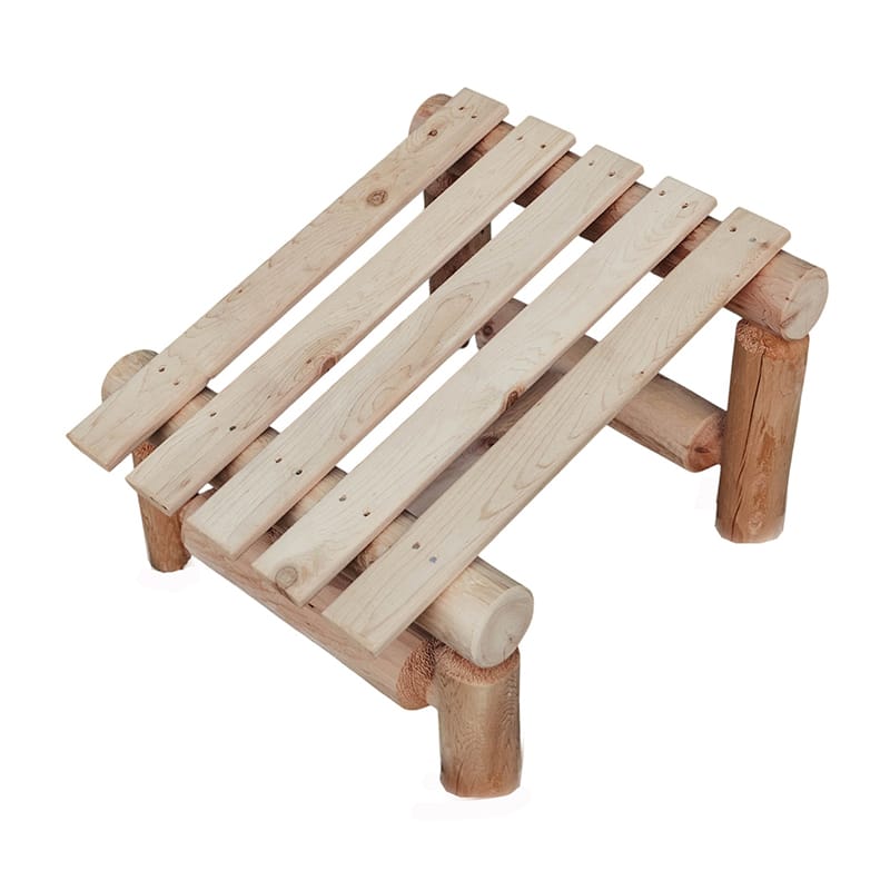 slanted ottoman _ main pic 1 Rustic cedar ottoman with angled slats